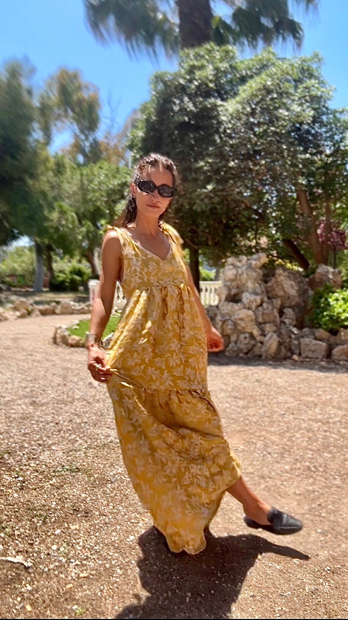 Golden maxi dress