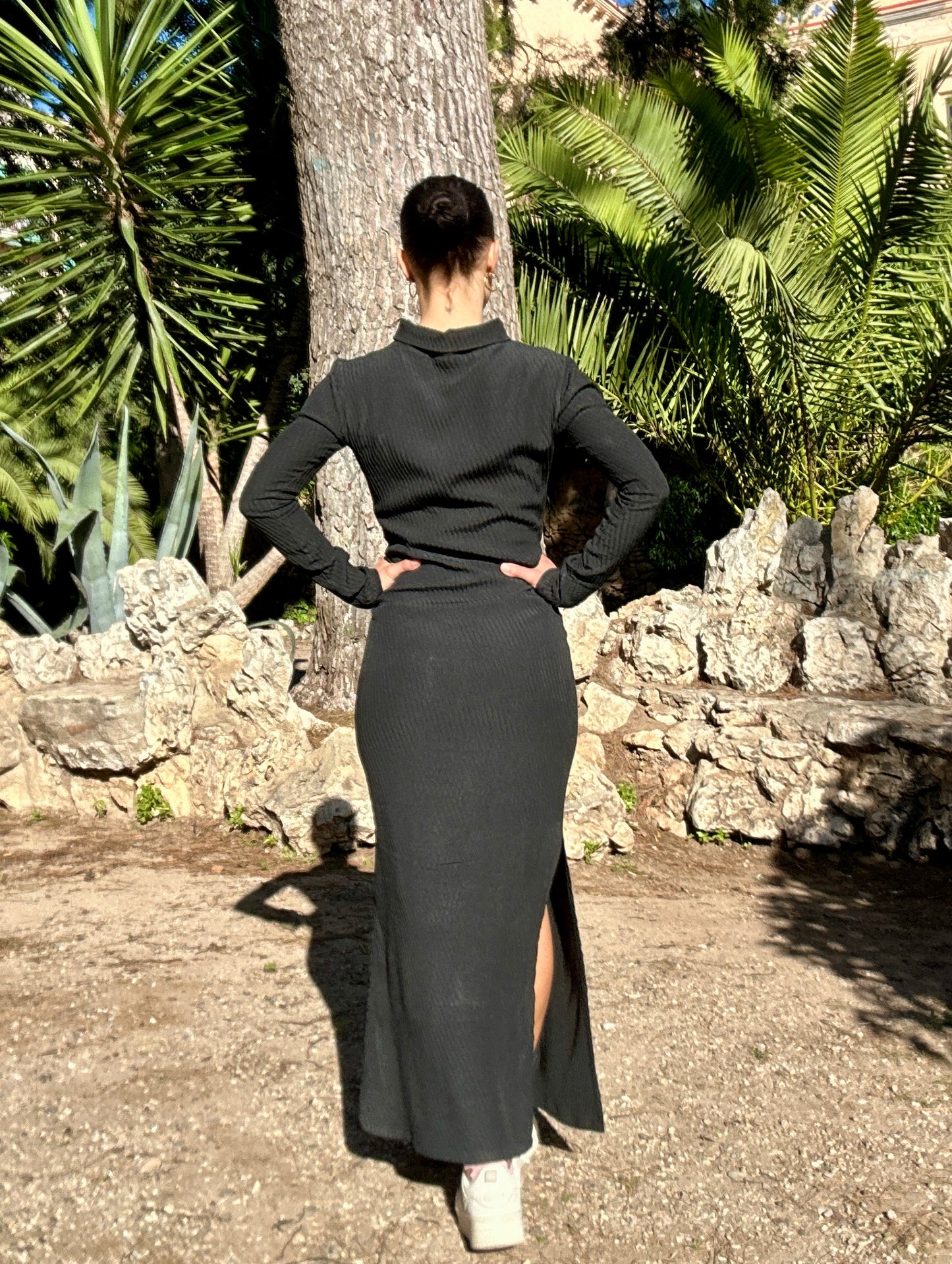 Black maxi dress