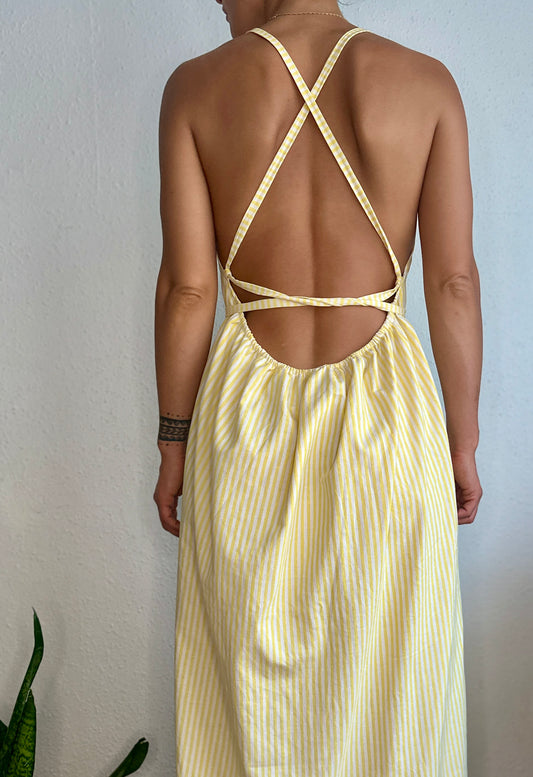 Yellow maxi dress
