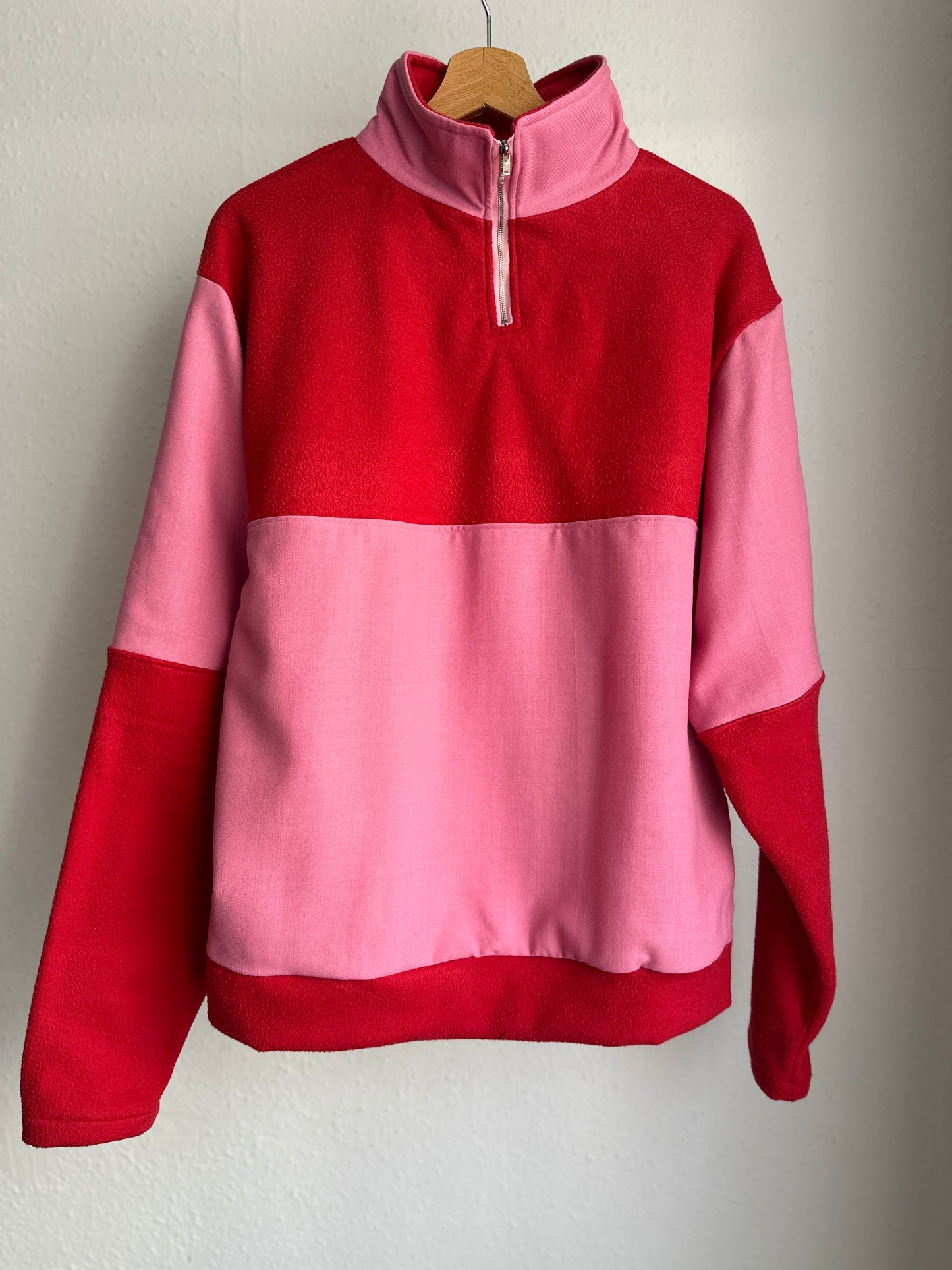 Red and pink sweatshirt