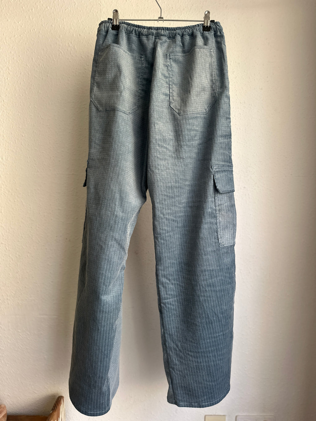 Blue grey cargo pants