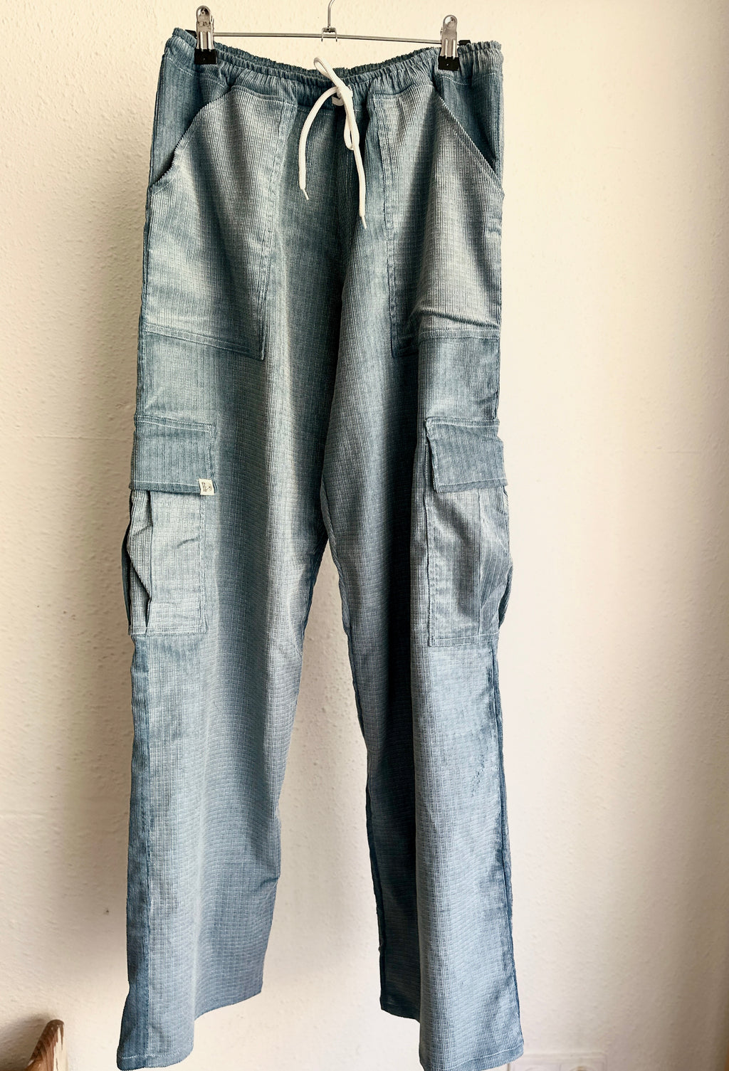 Blue grey cargo pants