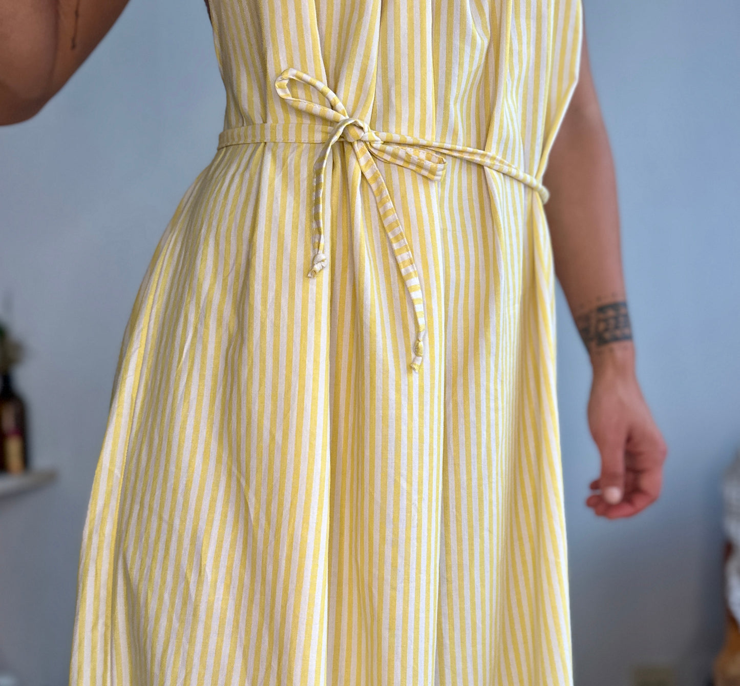 Yellow maxi dress