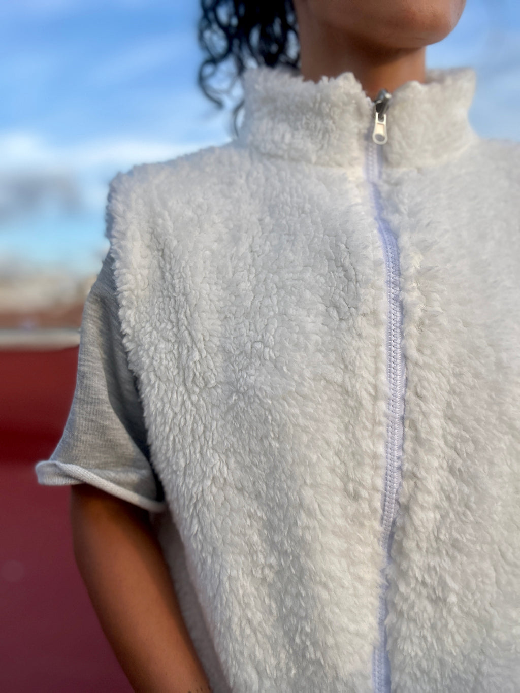 Fluffy vest