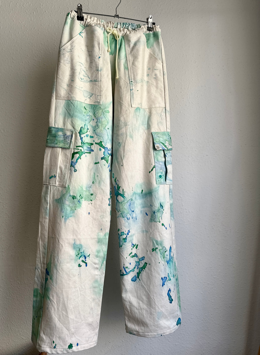 Ice dye cargo pants