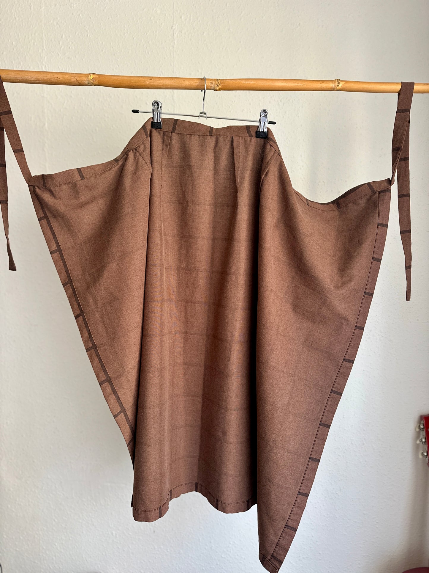 Brown maxi wrap skirt