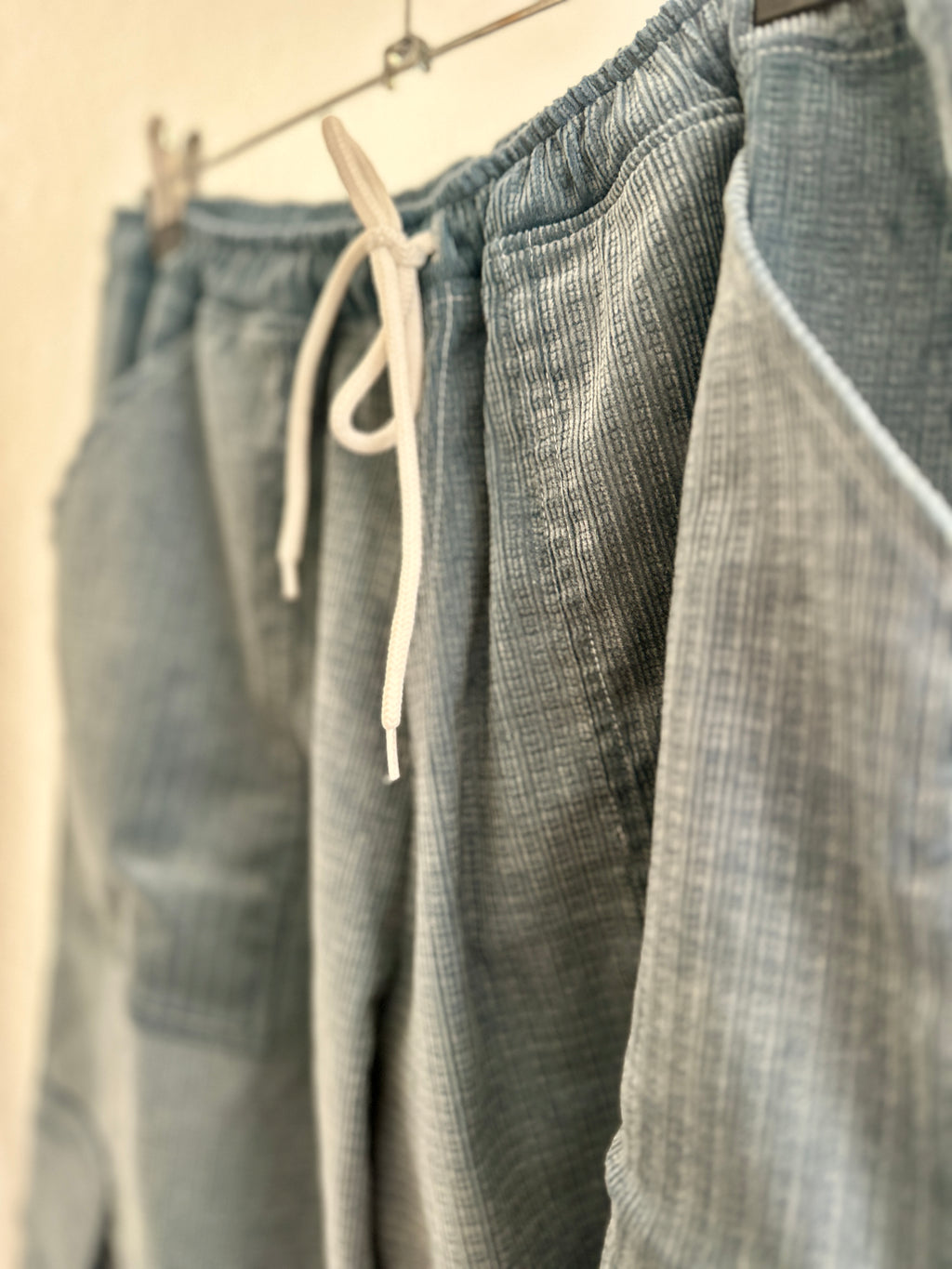 Blue grey cargo pants