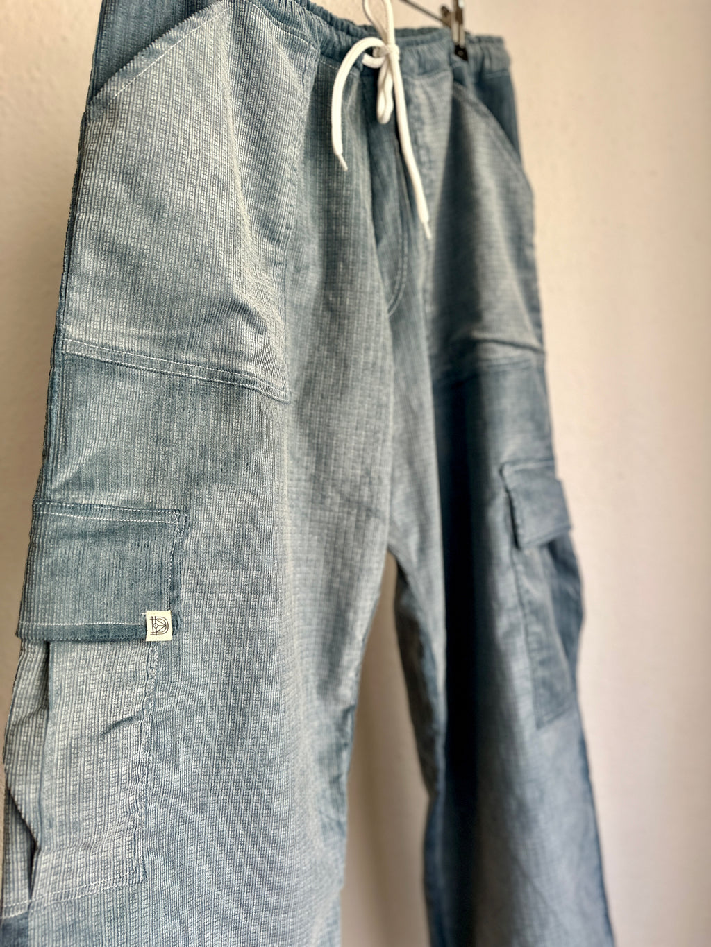 Blue grey cargo pants