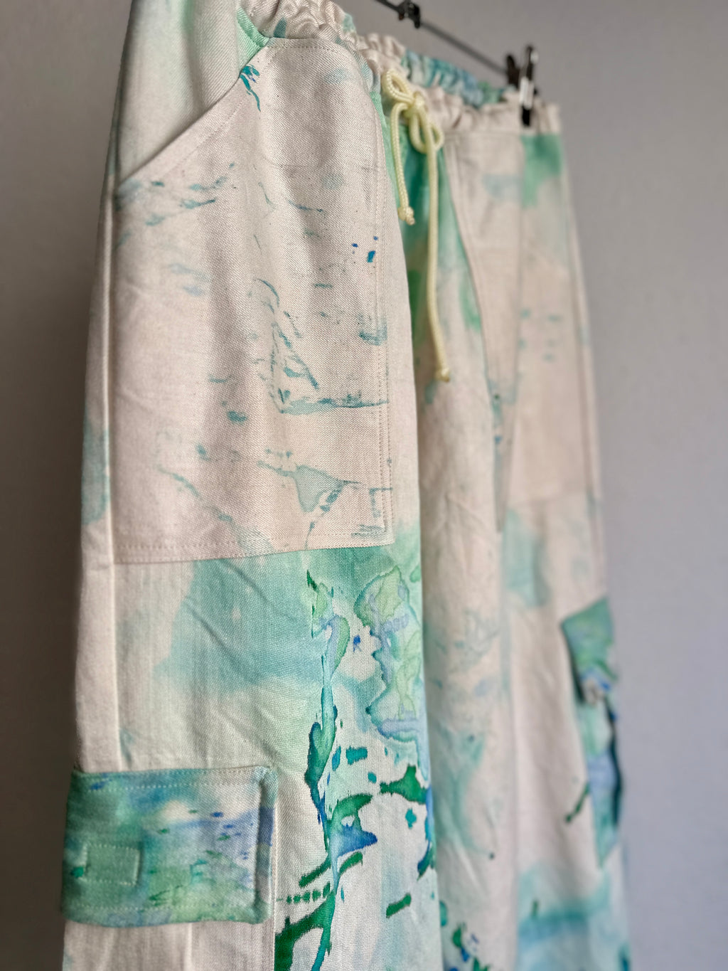 Ice dye cargo pants