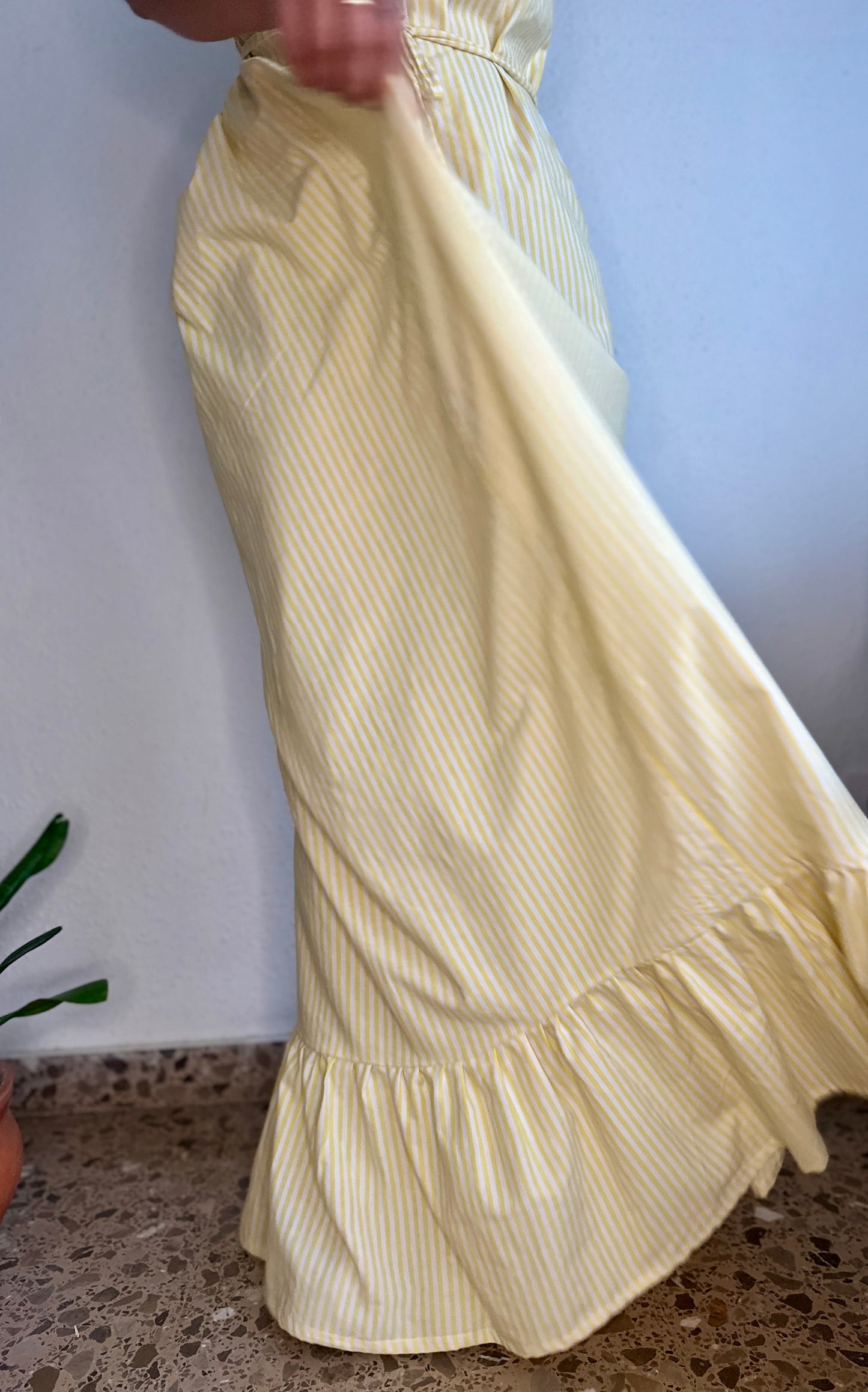 Yellow maxi dress