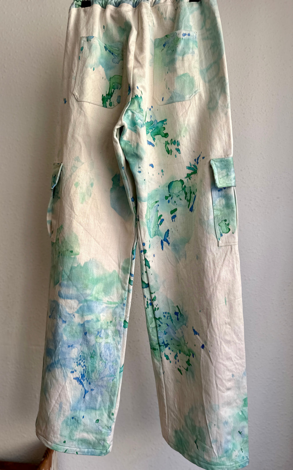Ice dye cargo pants