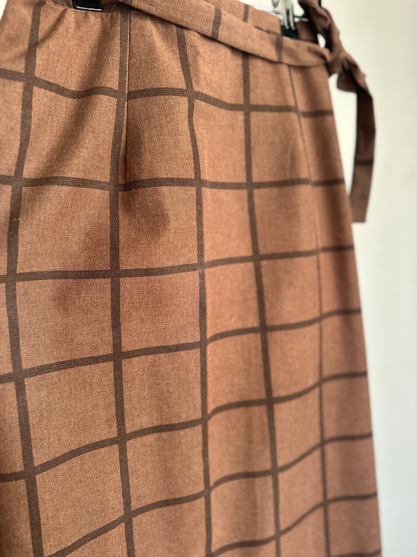 Brown maxi wrap skirt