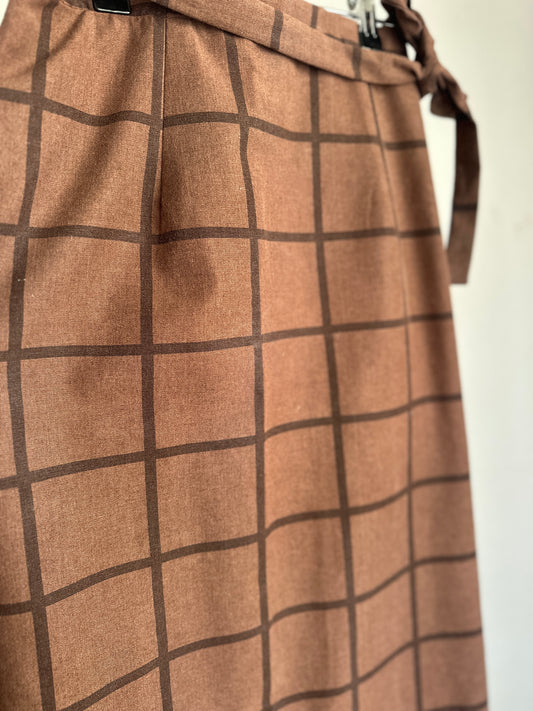 Brown maxi wrap skirt