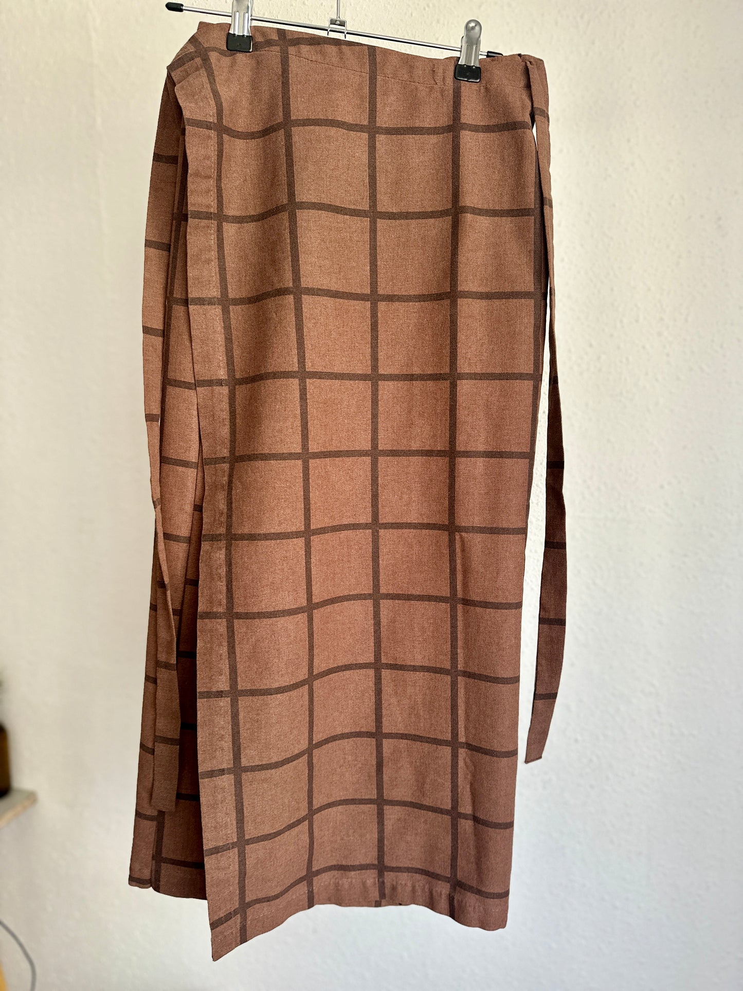 Brown maxi wrap skirt